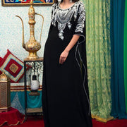 Black elegant decor women full-length dress