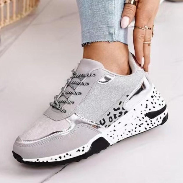 Leisure women leopard pattern sport shoes