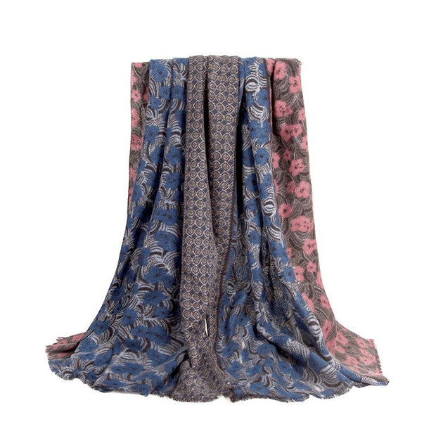 Vintage Floral Print Bib scarf