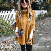High collar chic colored sweater