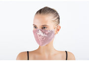 Women sequin dust-protected fashion mask