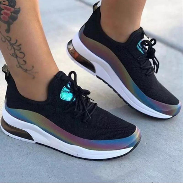 Summer breathable women reflect light sports shoes